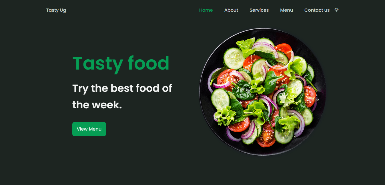 Tasty online food delivery app screenshot — web application built by AG Digital Solutions